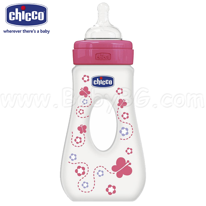 Chicco 75725.11 ���� ��� ��������� ������� 240ml. Pink